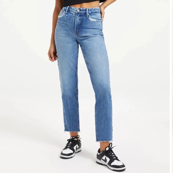 Good American Good Vintage With Frayed Hem Indigo Size 4 - Picture 11 of 14